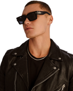 The Kingy Sunglasses Black Silver Eyewear - Black
