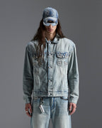 Mens Ksubi X Alice Hollywood Oh G Jacket Punk Regular Jackets - Denim