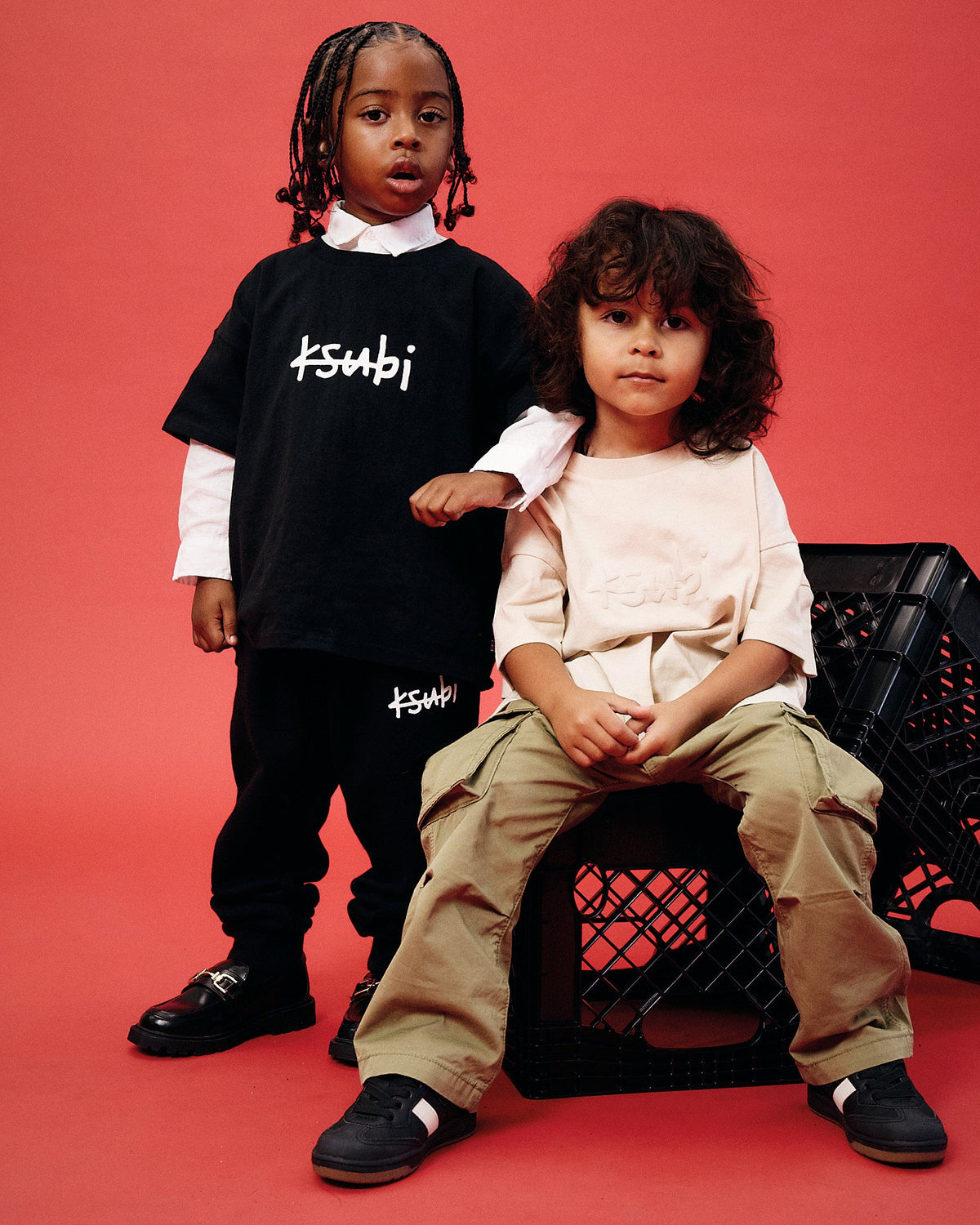 Kids 1999 Lil Biggie Ss Tee Desert Oversized Tees - Tan