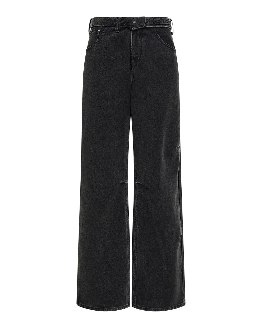 Womens Ksuper Flip Noir Baggy Denim Jeans - Black