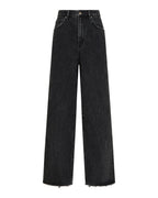 Womens Ksuper Temper Baggy Denim Jeans - Black