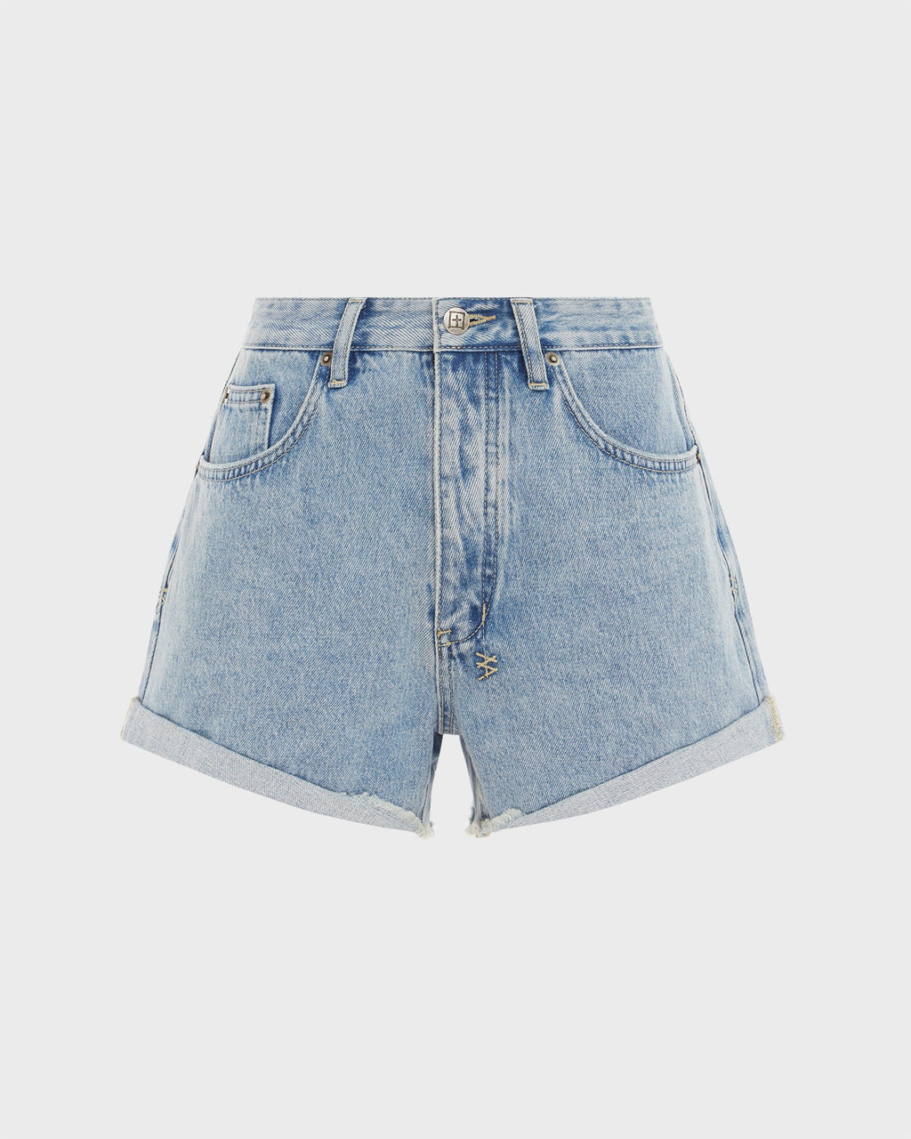 Womens Rollin Out Hazy Relaxed Walkshorts - Denim