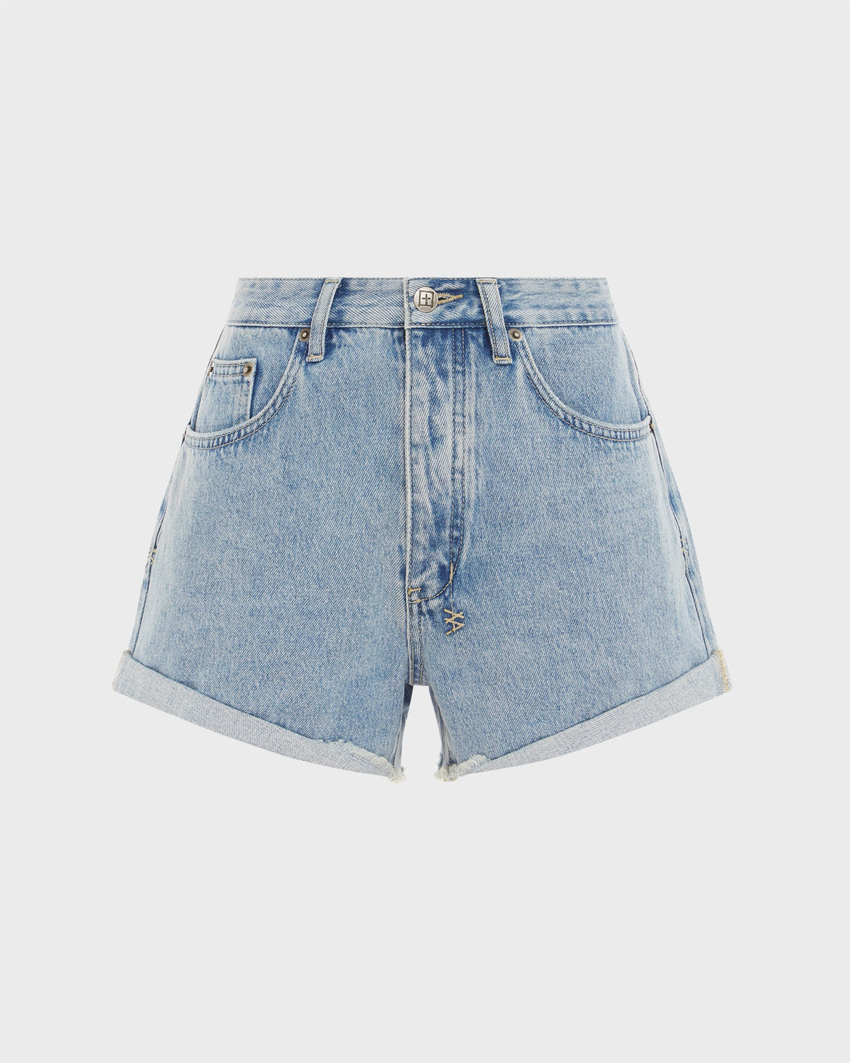 Womens Rollin Out Hazy Relaxed Walkshorts - Denim