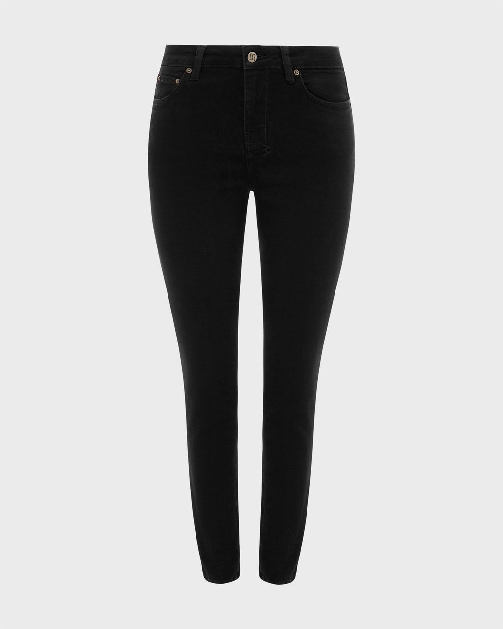 Womens Spray On Jet Black Skinny Denim Jeans - Black