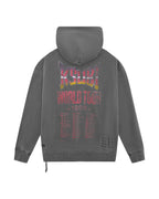 Mens Global Ekcess Hoodie Charcoal Oversized Fleece - Grey
