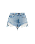 Womens Elle Short Babes Blue A Line Walkshorts - Denim
