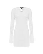 Womens Crawford Ls Mini Dress White Fitted Dresses - White