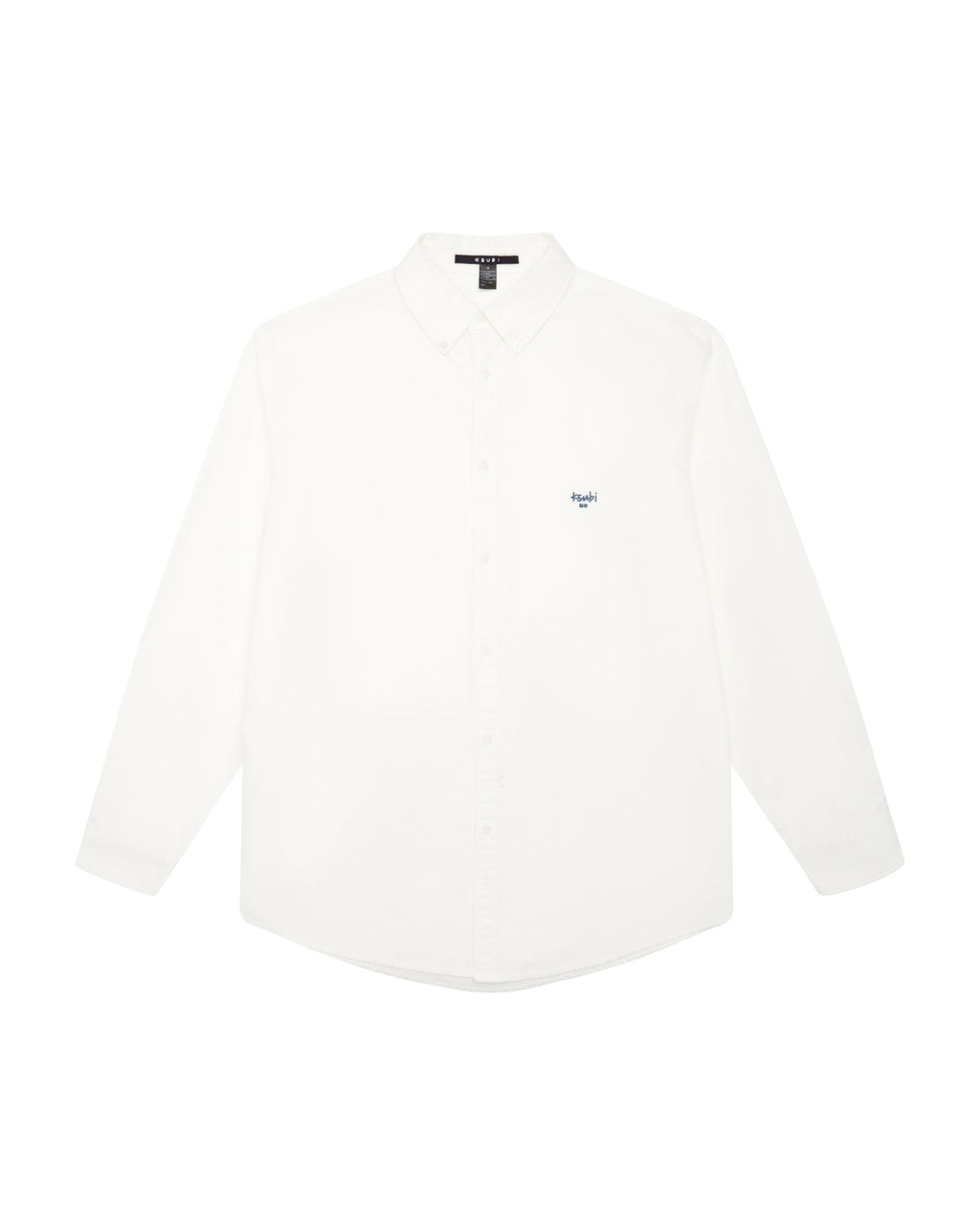 Mens Ksignature Button Down Ls Shirt White Regular Shirts - White