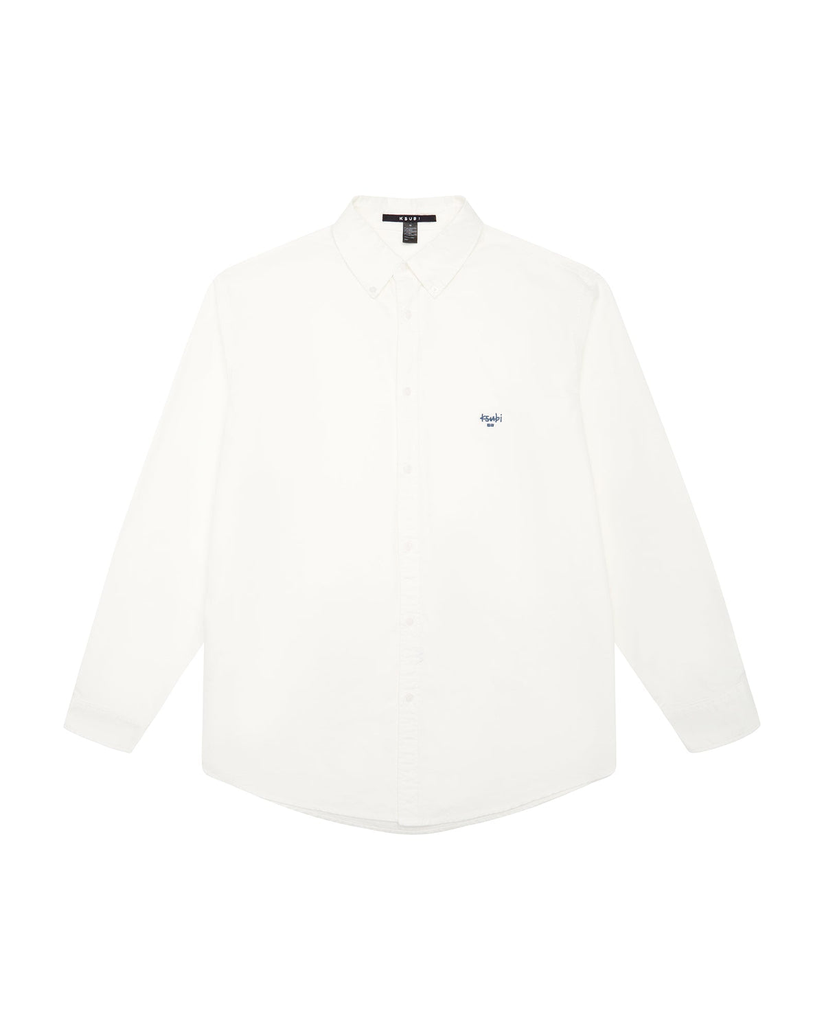 Mens Ksignature Button Down Ls Shirt White Regular Shirts - White