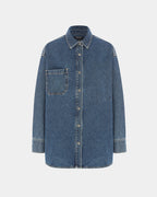 Womens Oversized Ls Shirt Subway Oversized Shirts - Denim