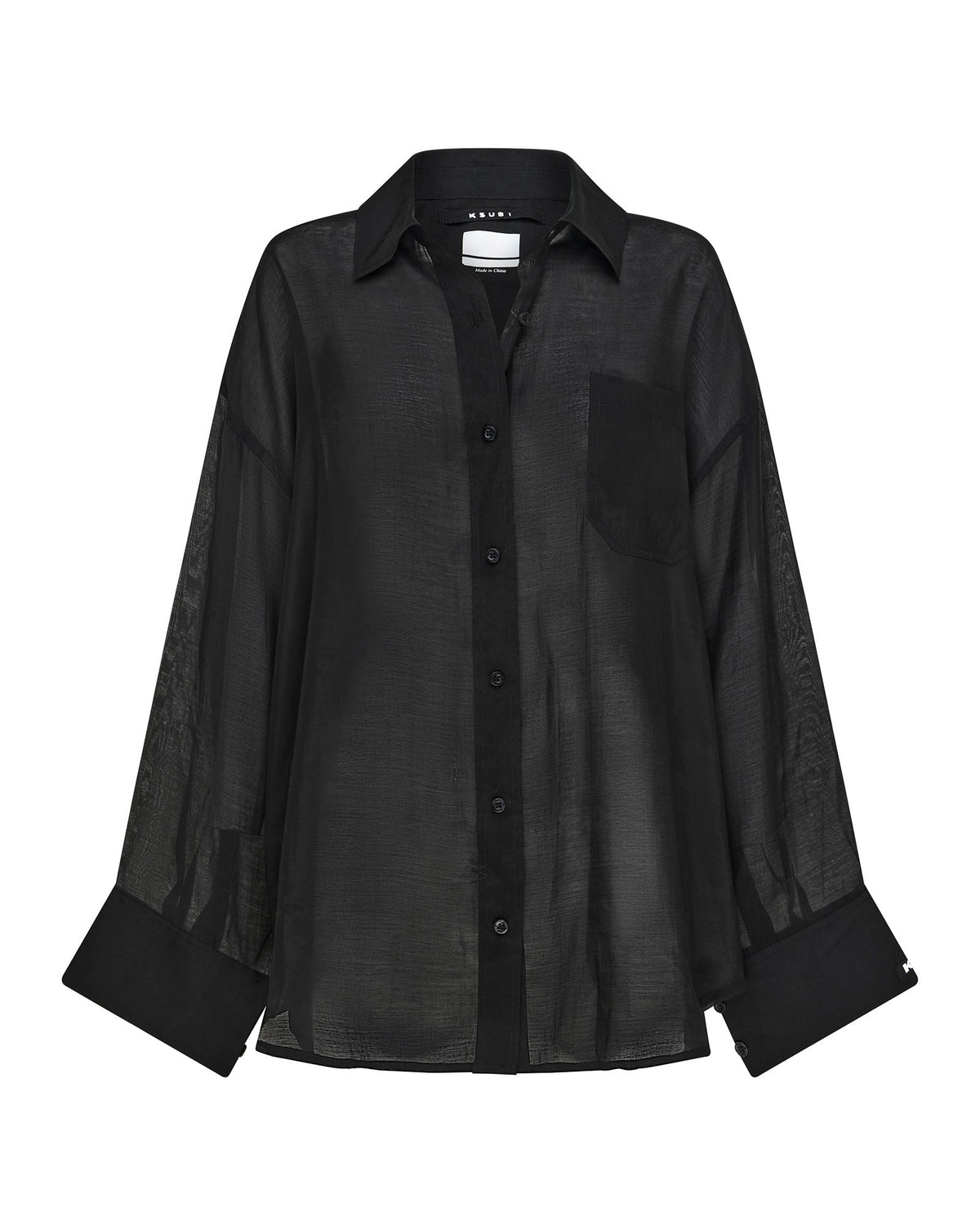 Womens Labels Astra Ls Shirt Black Oversized Shirts - Black