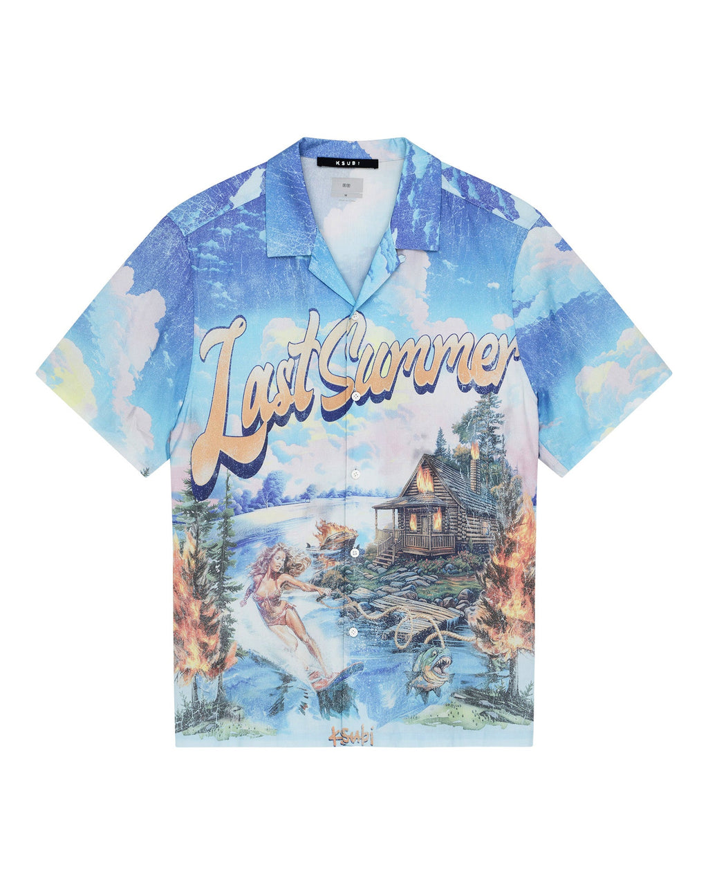 Mens Last Summer Ss Resort Shirt Multi Regular Shirts - Multi Colour