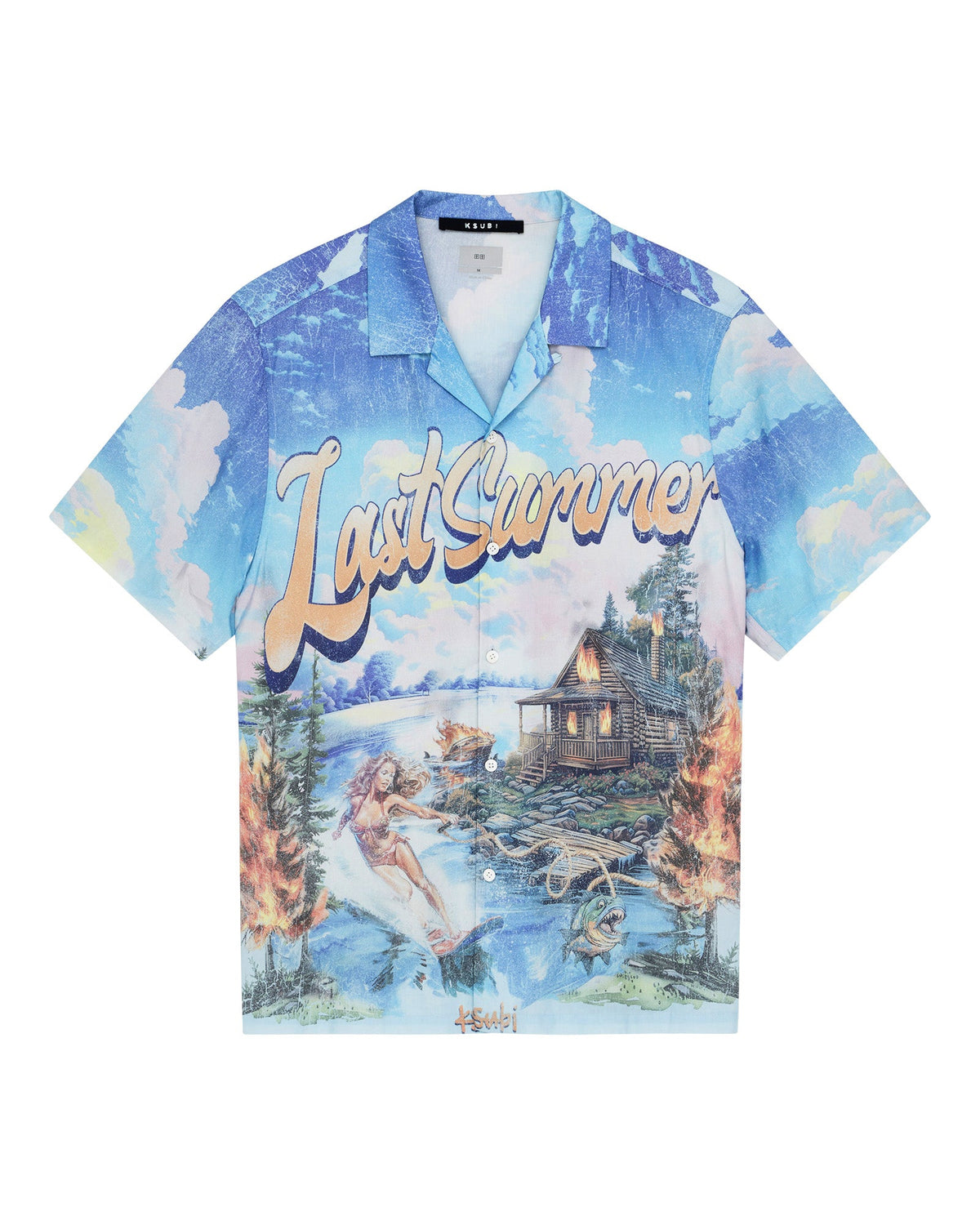 Mens Last Summer Ss Resort Shirt Multi Regular Shirts - Multi Colour