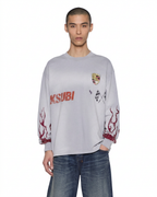 Mens Speedrat Ekcess Ls Tee Krete Oversized Tees - Grey