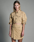 Womens Kommand Cargo Skirt Caramel A Line Skirts - Tan
