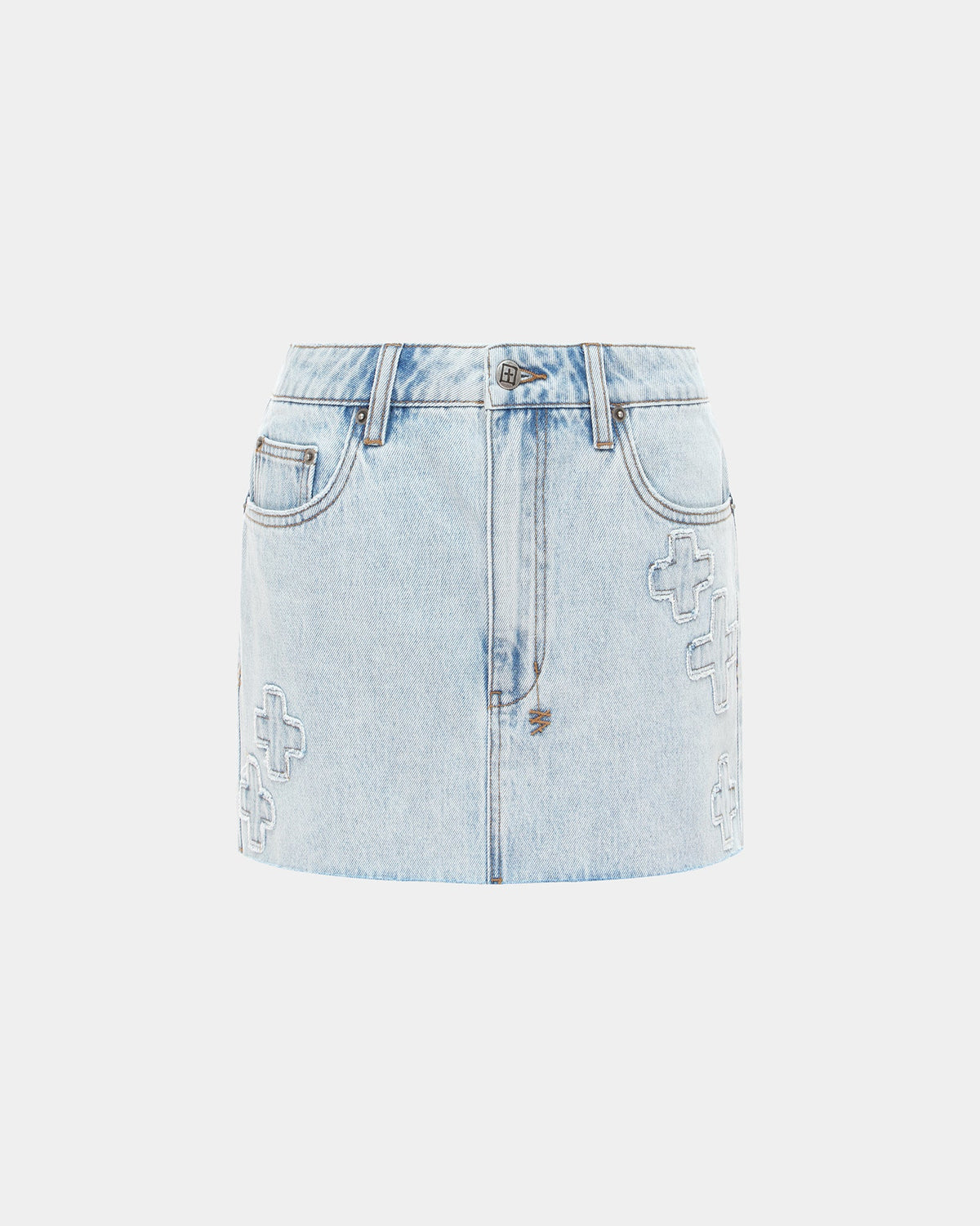 Womens Low Rider Mini Muse Kraft Slim Skirts - Denim