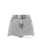 Womens Low Rider Mini Dime Krystal Trashed Baggy Skirts - Grey