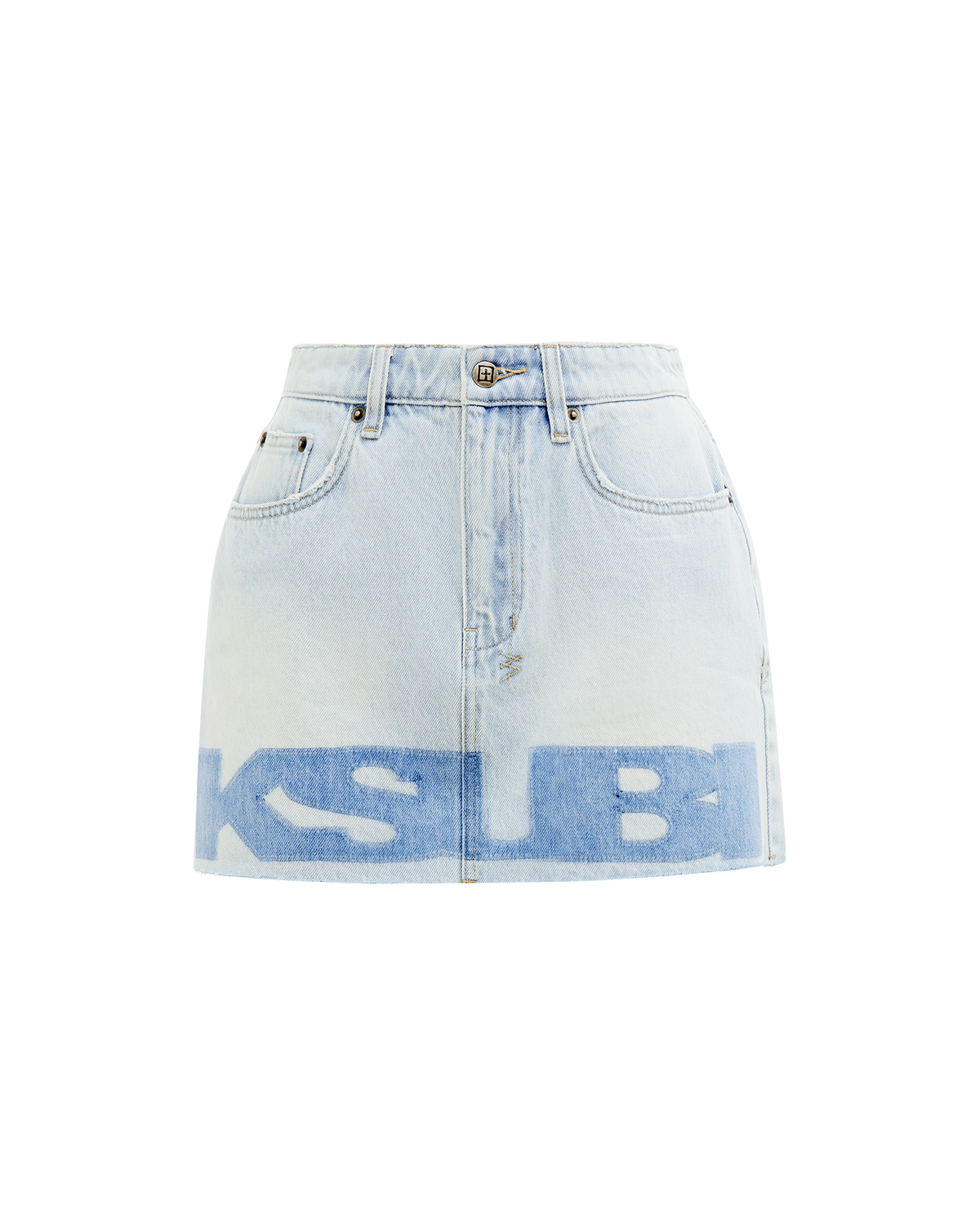 Womens Low Rider Mini Sense Sott Baggy Skirts - Denim