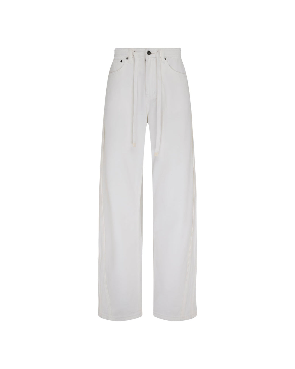 Womens Low Rider Trak Blanc Slim Denim Jeans - White