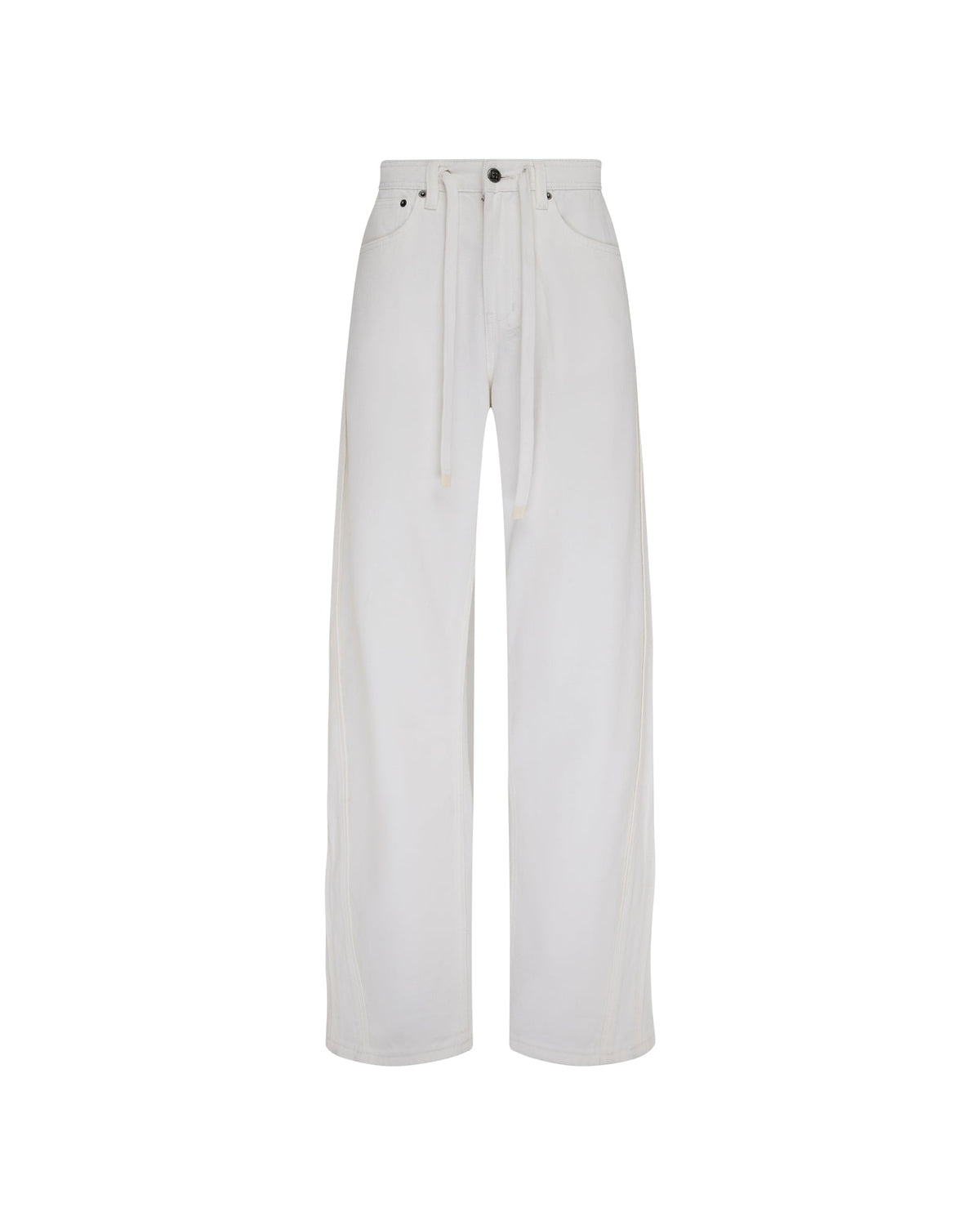 Womens Low Rider Trak Blanc Slim Denim Jeans - White