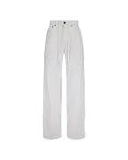 Womens Low Rider Trak Blanc Slim Denim Jeans - White