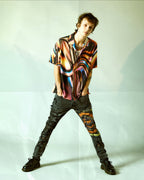 Mens Mind State Resort Ss Shirt Multi Regular Shirts - Multi Colour