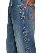 Mens Anti K Antique Kraft Relaxed Denim Jeans - Denim