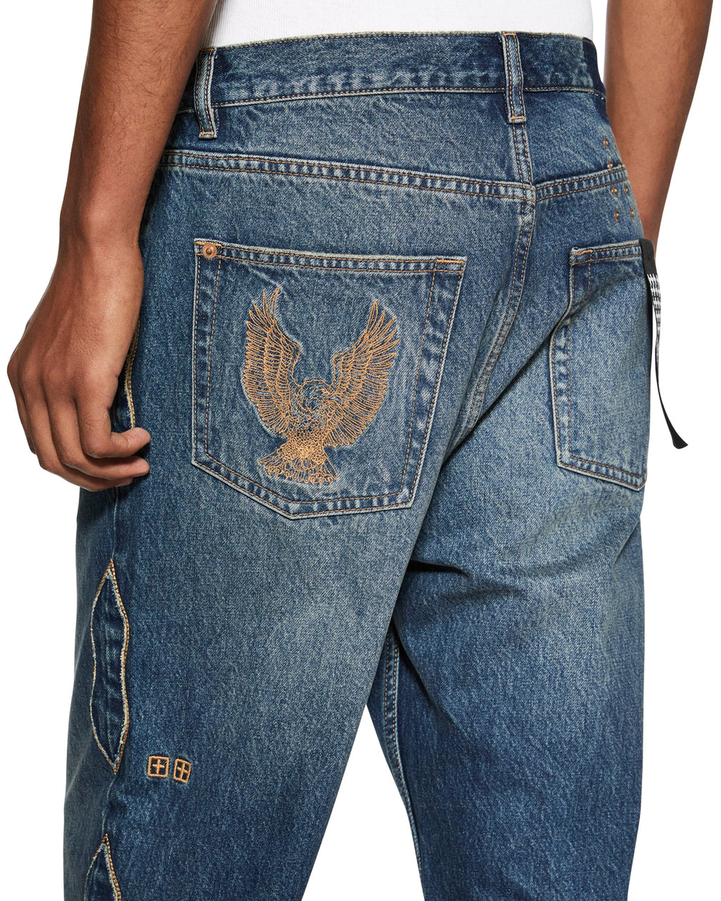 Mens Anti K Antique Kraft Relaxed Denim Jeans - Denim