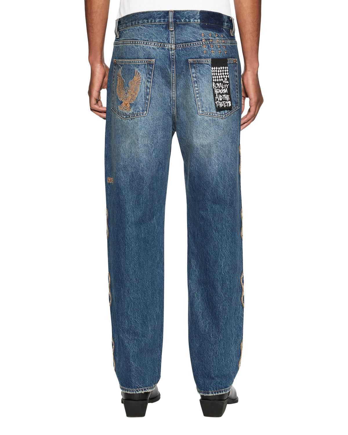 Mens Anti K Antique Kraft Relaxed Denim Jeans - Denim