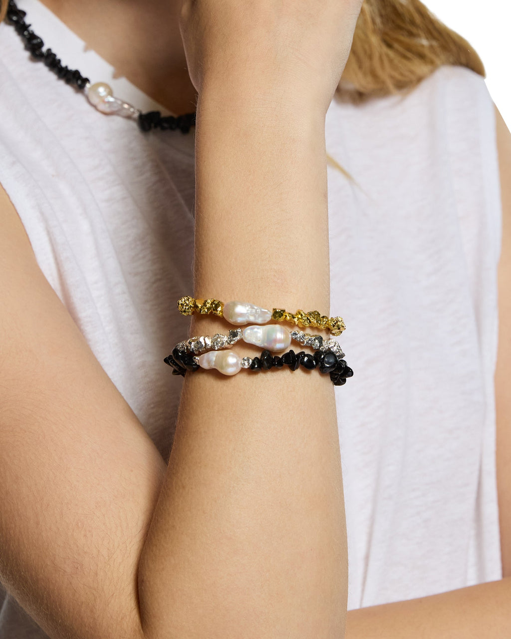 Uncut Gold Bracelet Jewellery - Gold