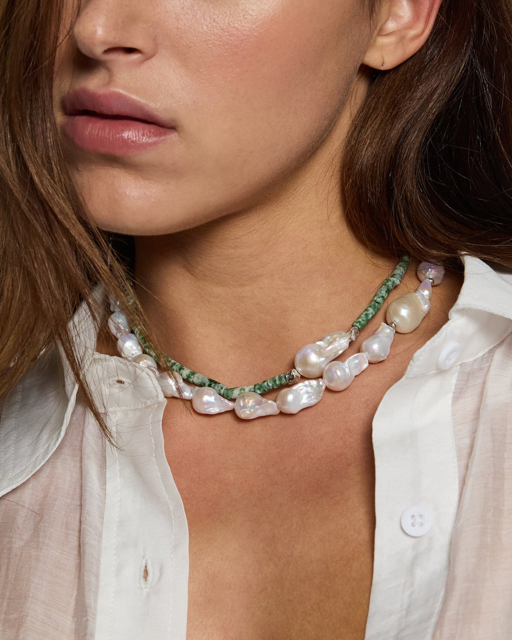 Jade Camo Choker Jewellery - Green