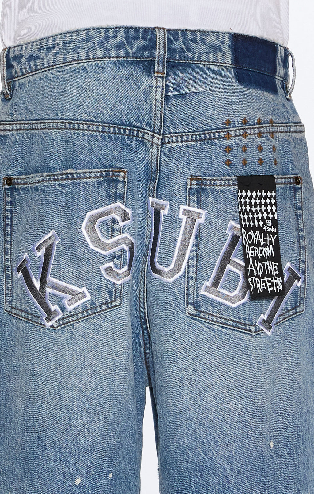 Mens Maxx Short 70's Blue Trashed Relaxed Walkshorts - Denim