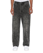 Mens Maxx Stencil Stitch Baggy Denim Jeans - Black
