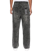 Mens Maxx Stencil Stitch Baggy Denim Jeans - Black