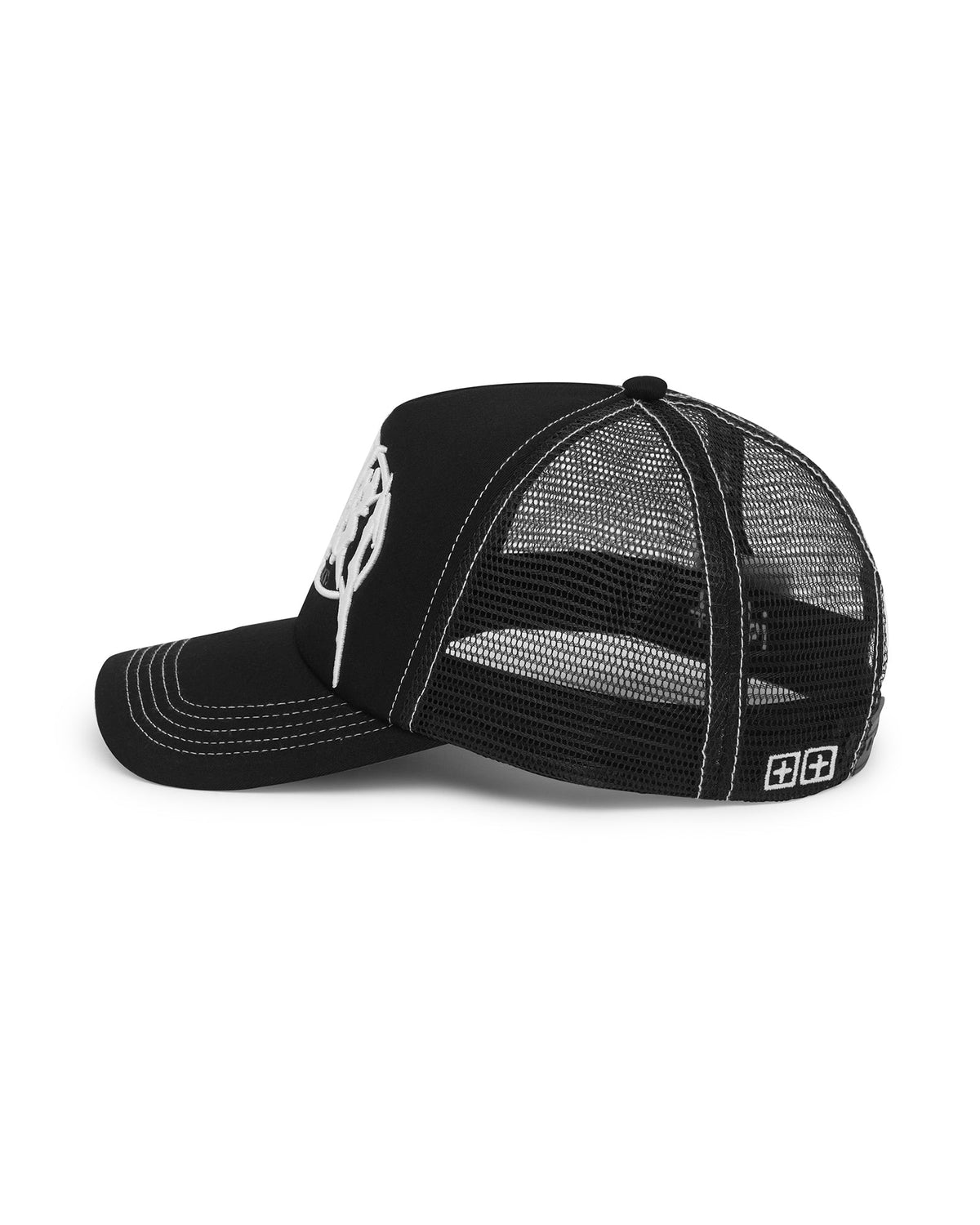 Metal Trucker Cap Black Regular Headwear - Black