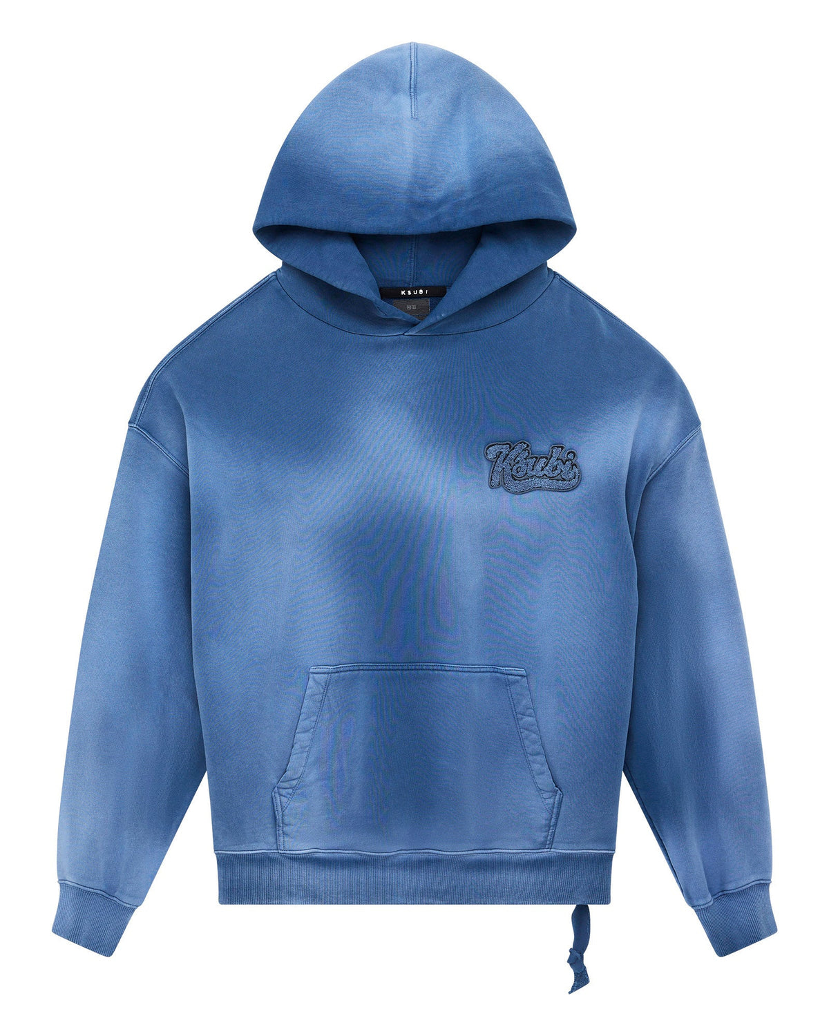 Mens Ace Ekcess Hoodie Ink Fade Oversized Fleece - Navy