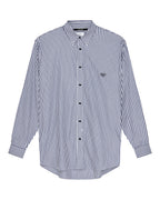 Mens Ksignature Ls Shirt White Stripe Regular Shirts - Multi Colour