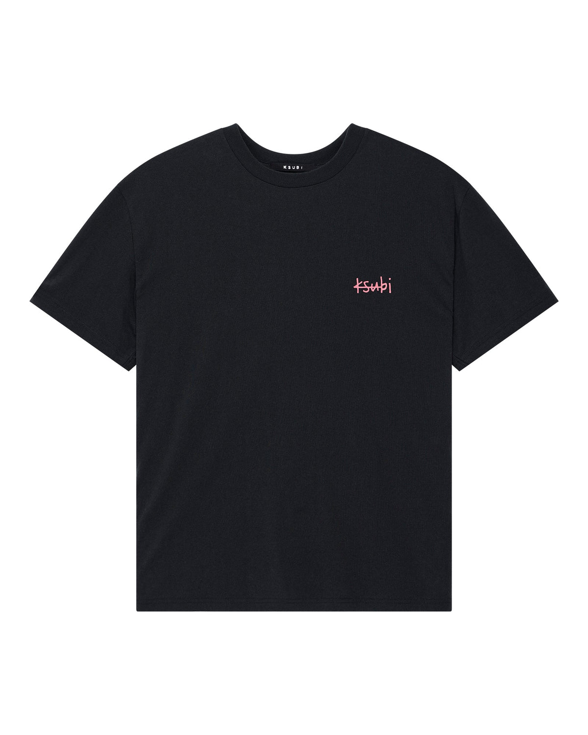 Mens All Day Biggie Ss Tee Red Oversized Tees - Black