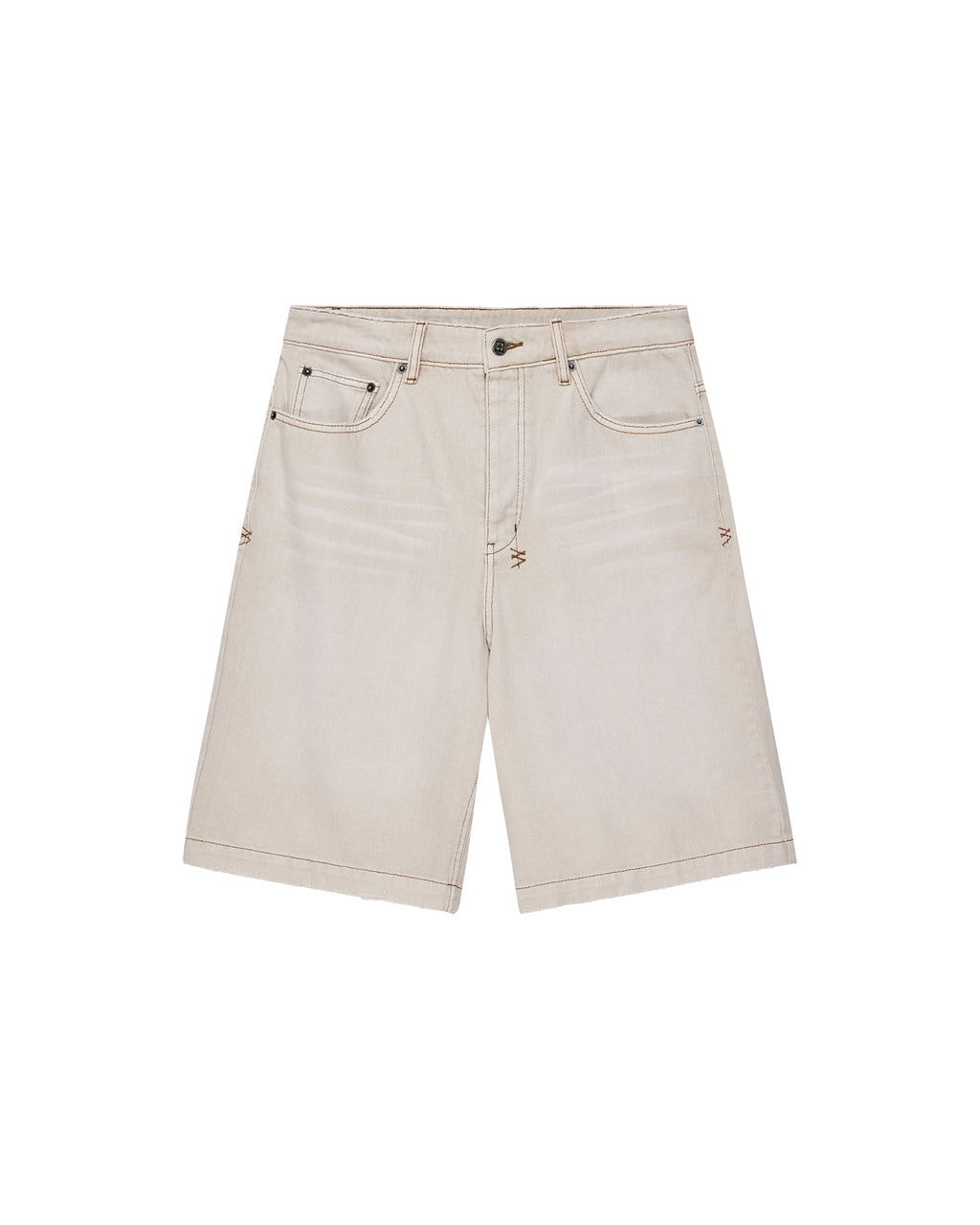 Mens Maxx Short Ivory Relaxed Walkshorts - Beige