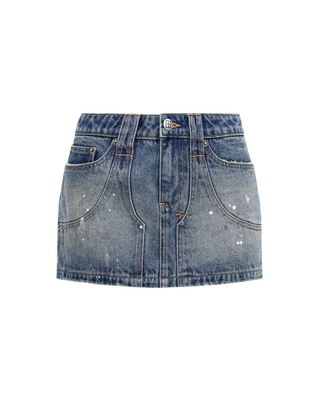 Womens Micro Mini Denim Skirt Painter Blue Regular Skirts - Denim