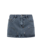 Womens Micro Mini Skirt Exposed Mirage Regular Skirts - Blue