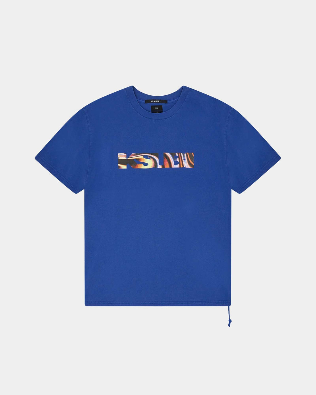 Mens Mind State Biggie Ss Tee Solid Blue Oversized Tees - Blue