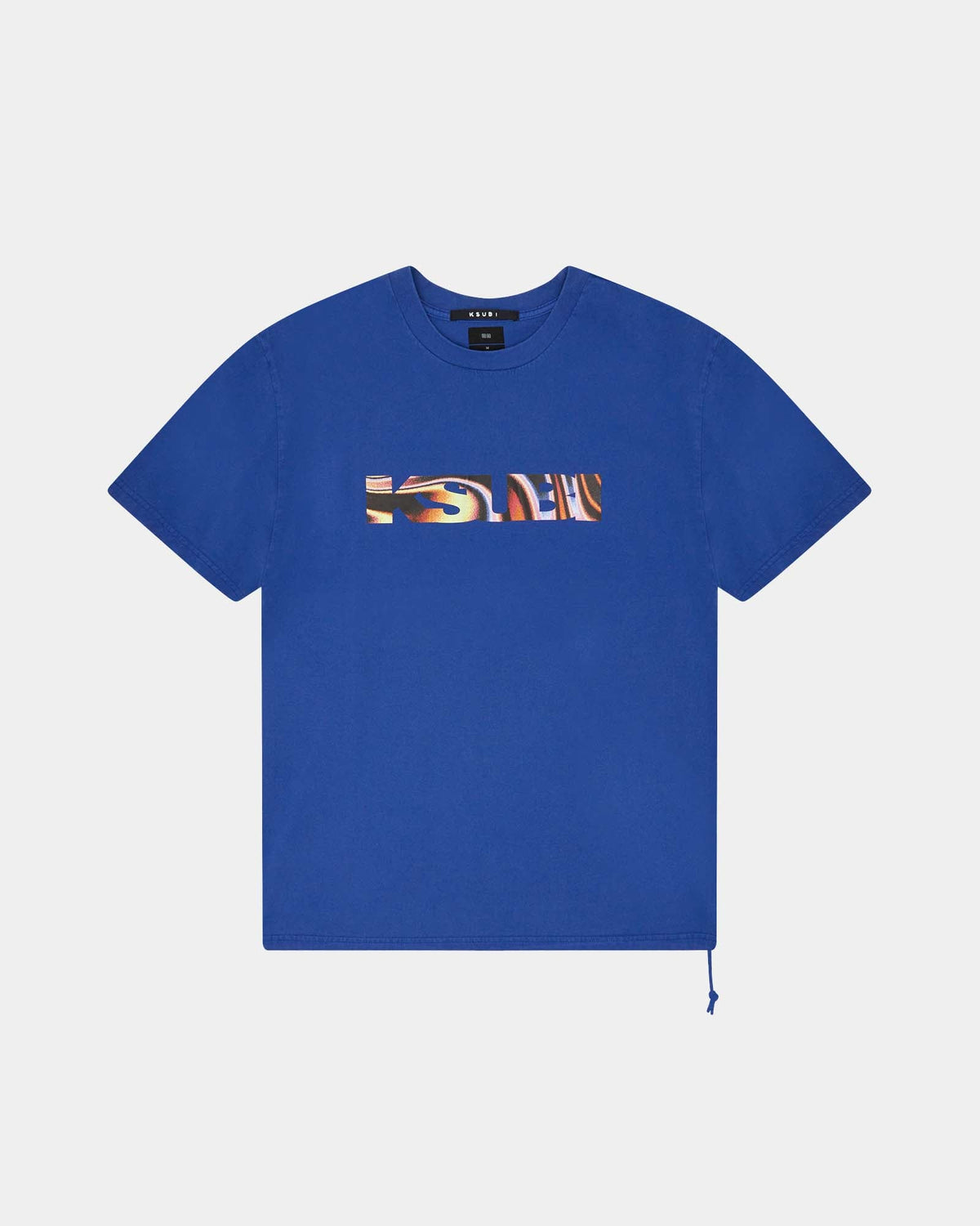 Mens Mind State Biggie Ss Tee Solid Blue Oversized Tees - Blue