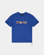 Mens Mind State Biggie Ss Tee Solid Blue Oversized Tees - Blue