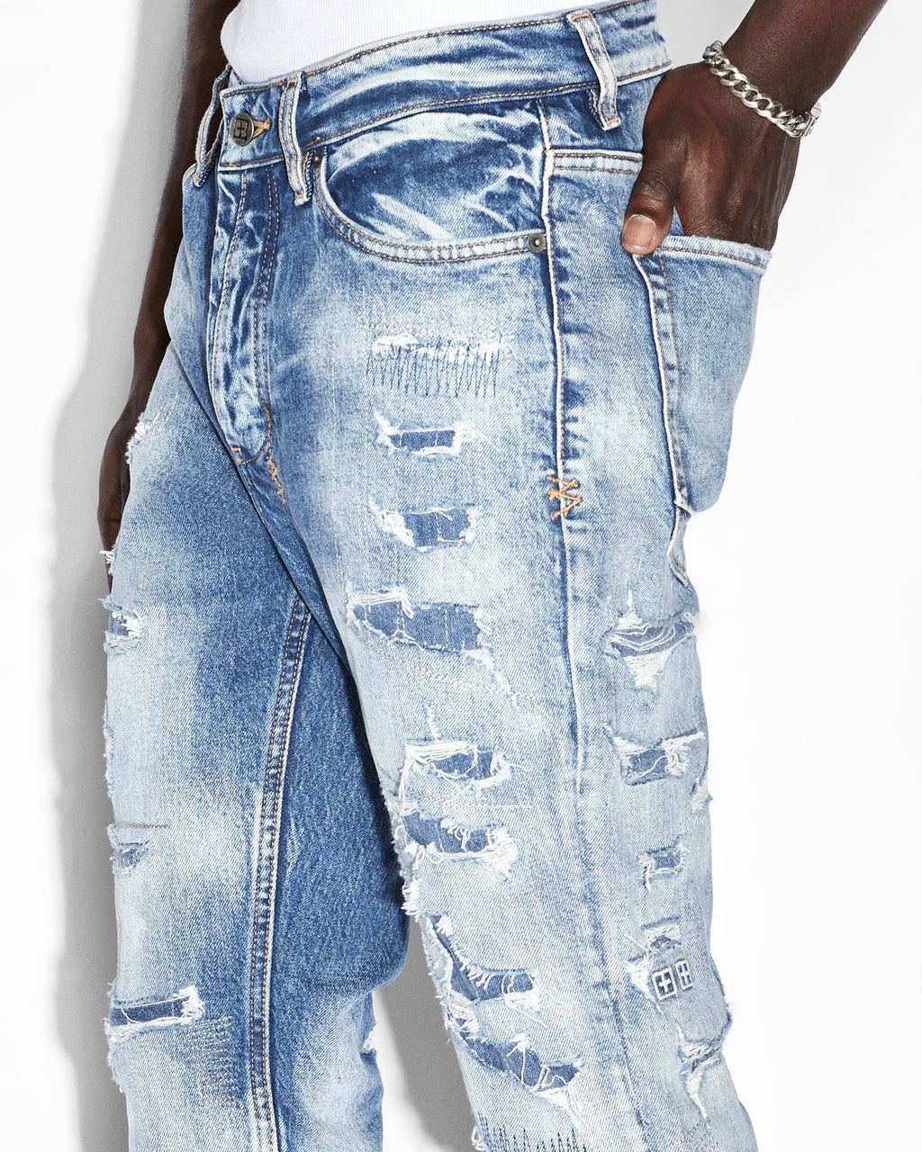 Mens Van Winkle Tektonik Dialled Skinny Denim Jeans - Denim