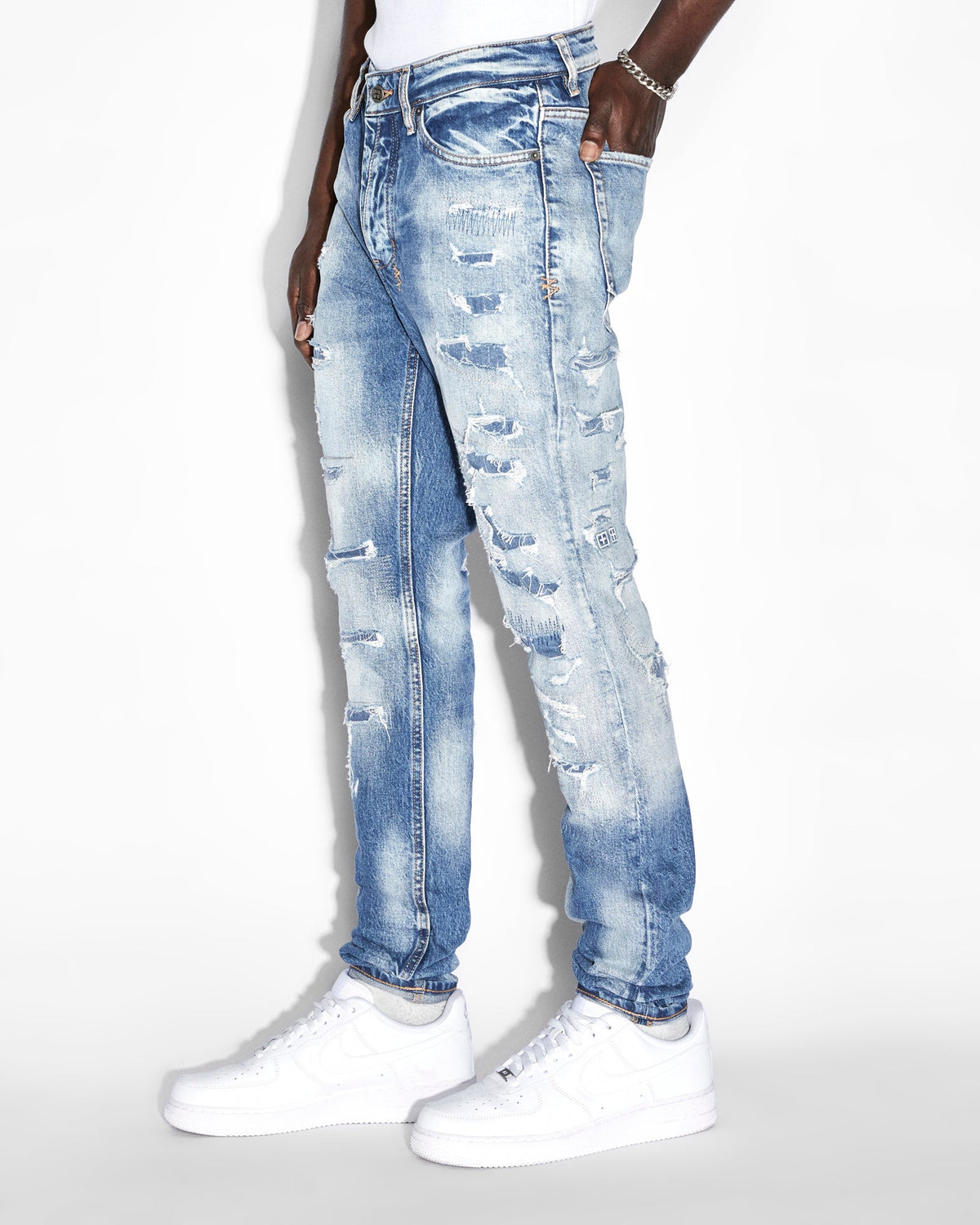 Mens Van Winkle Tektonik Dialled Skinny Denim Jeans - Denim