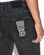 Mens Van Winkle Knight Skinny Denim Jeans - Black