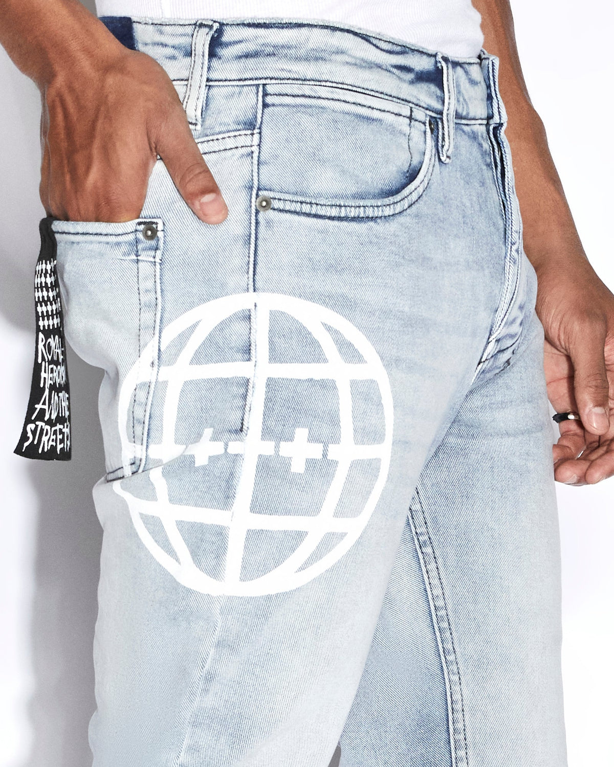 Mens Van Winkle Offline Skinny Denim Jeans - Denim