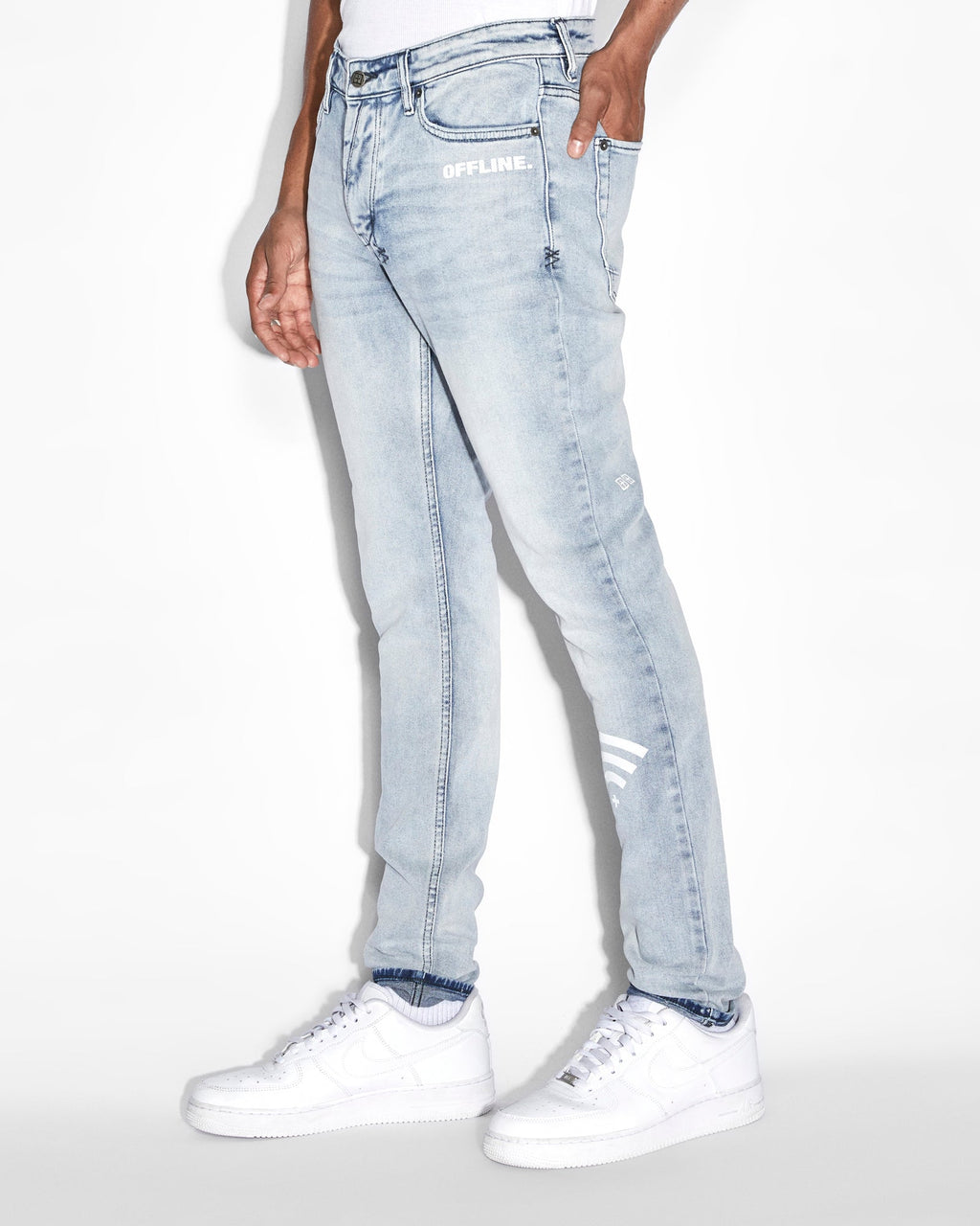 Mens Van Winkle Offline Skinny Denim Jeans - Denim