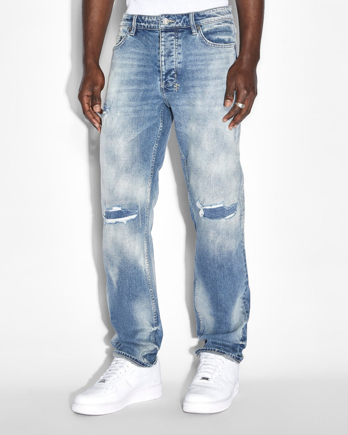 Mens Hazlow Tektonik Straight Denim Jeans - Denim